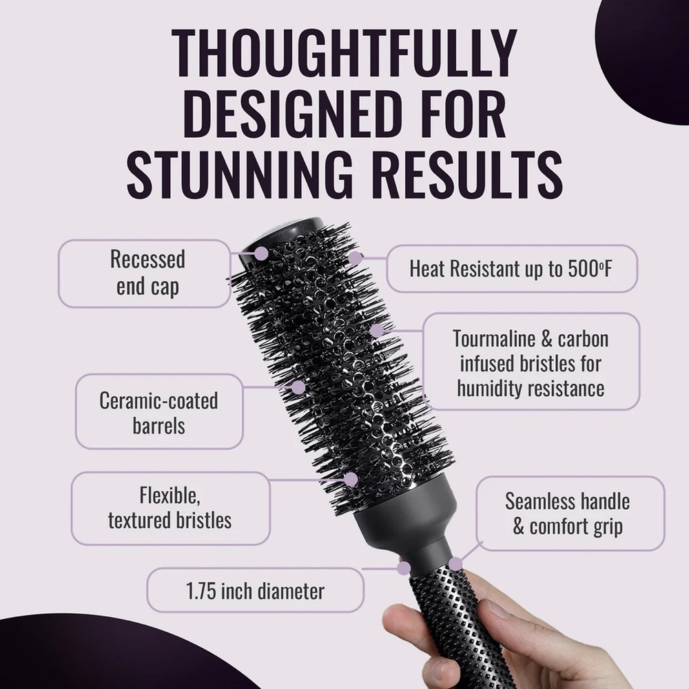 Ergo Black Ceramic Hair Brush 43mm